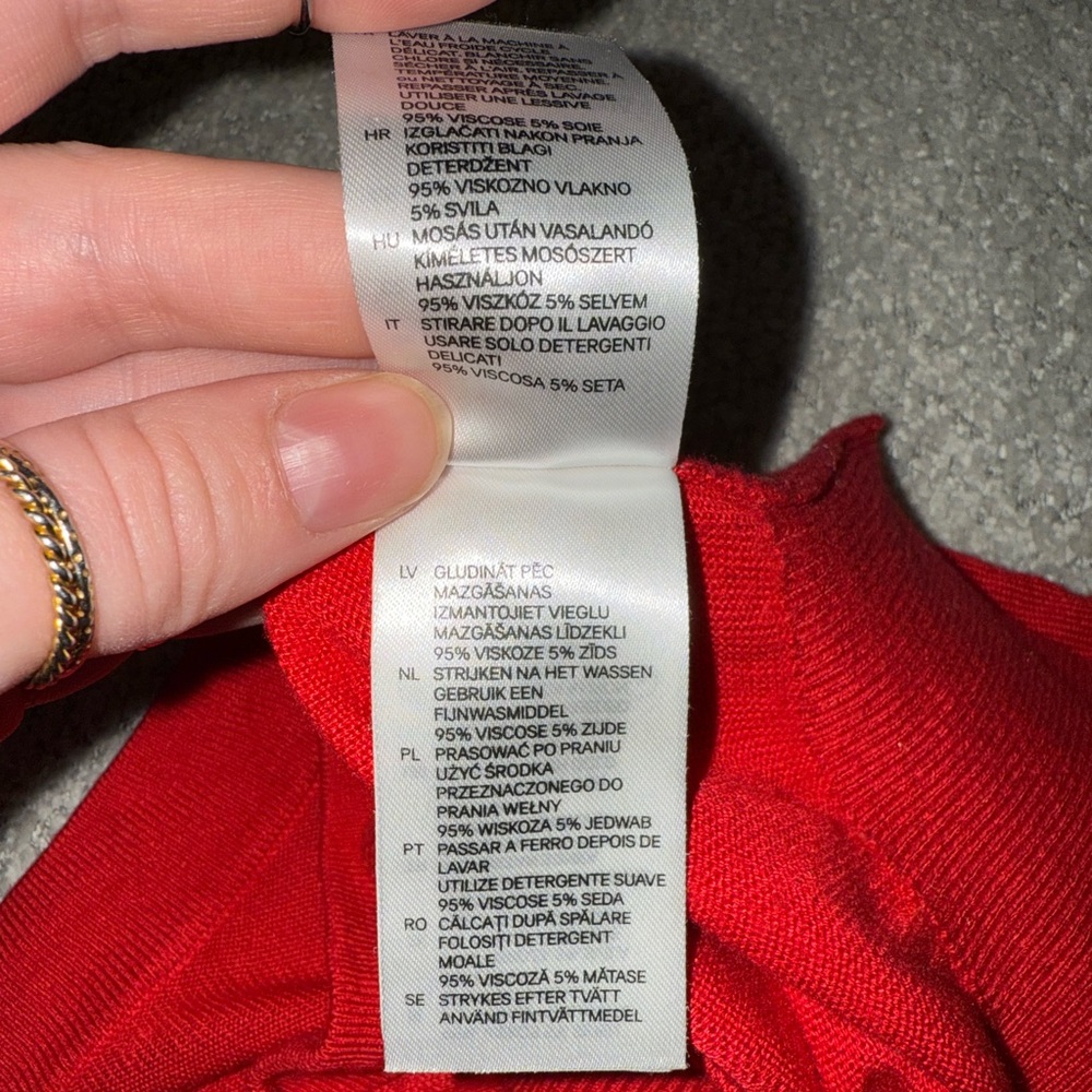 H&M Bright Red Knit Top - Picture 5 of 7